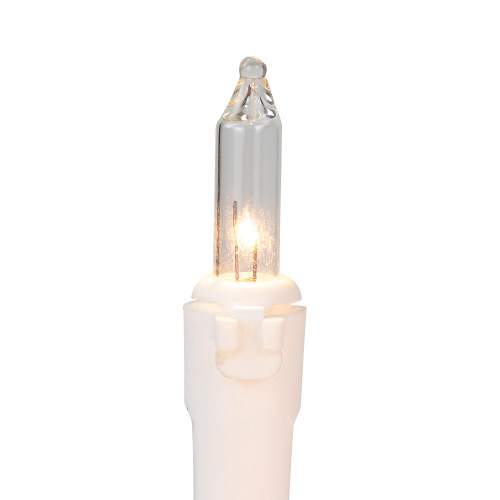 100-Count Blue & Clear Mini Christmas Lights - 21.5ft, White Wire