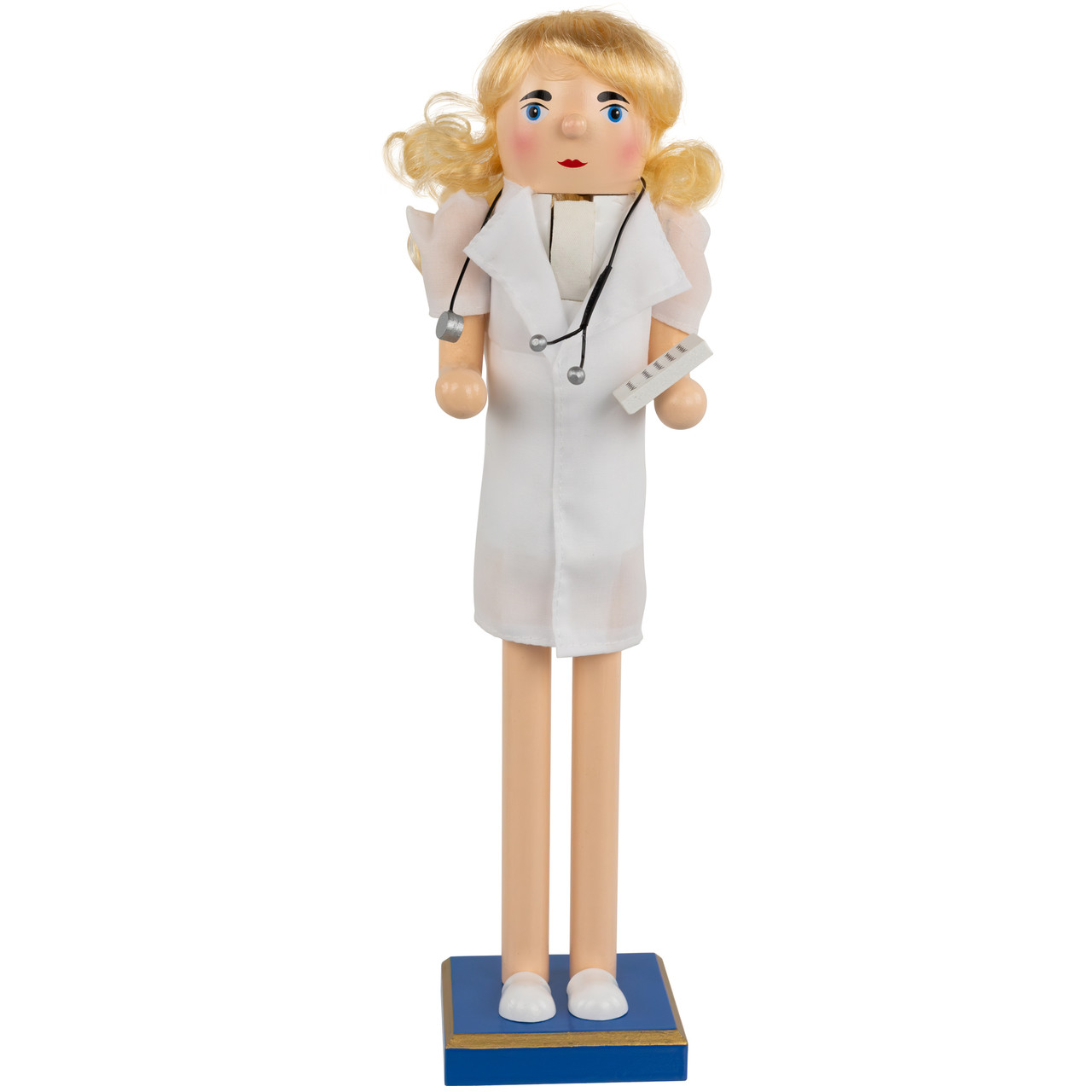 Nurse with Stethoscope Wooden Christmas Nutcracker - 15"