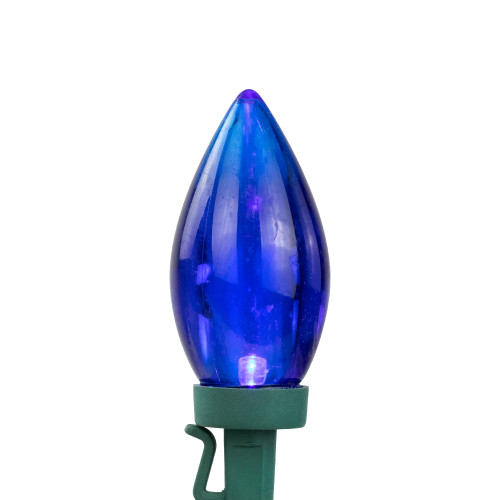 25ct Multi-Color LED C9 Christmas Lights, 16ft Green Wire