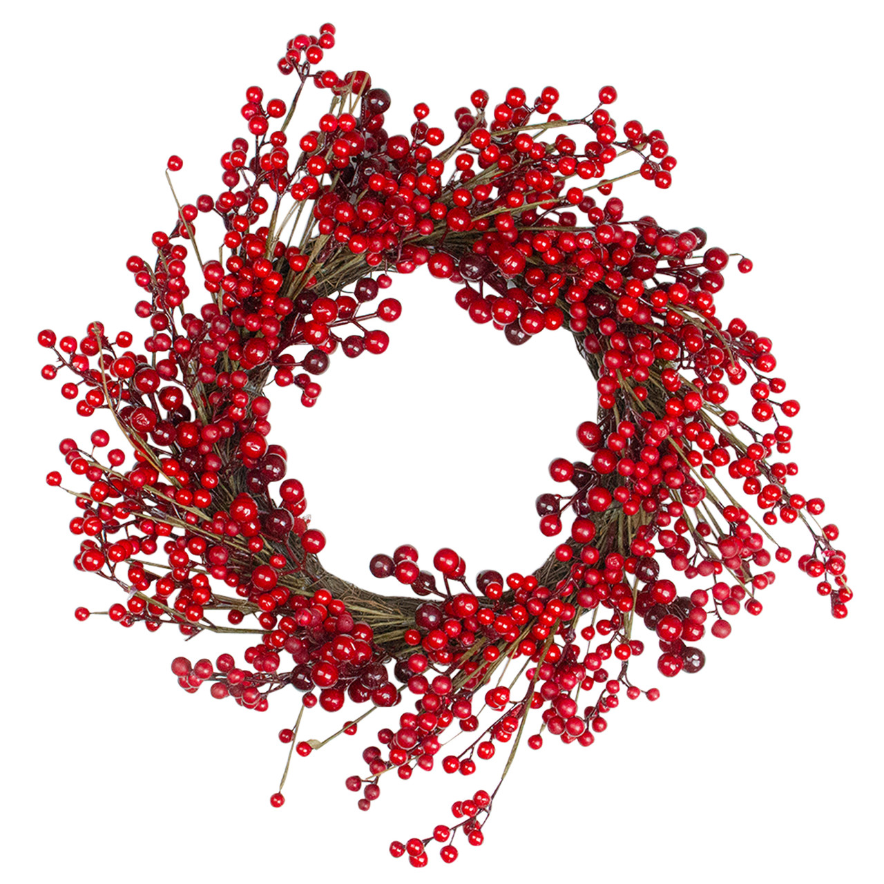 Real Touch?? Berry Artificial Christmas Twig Wreath - 20" - Unlit