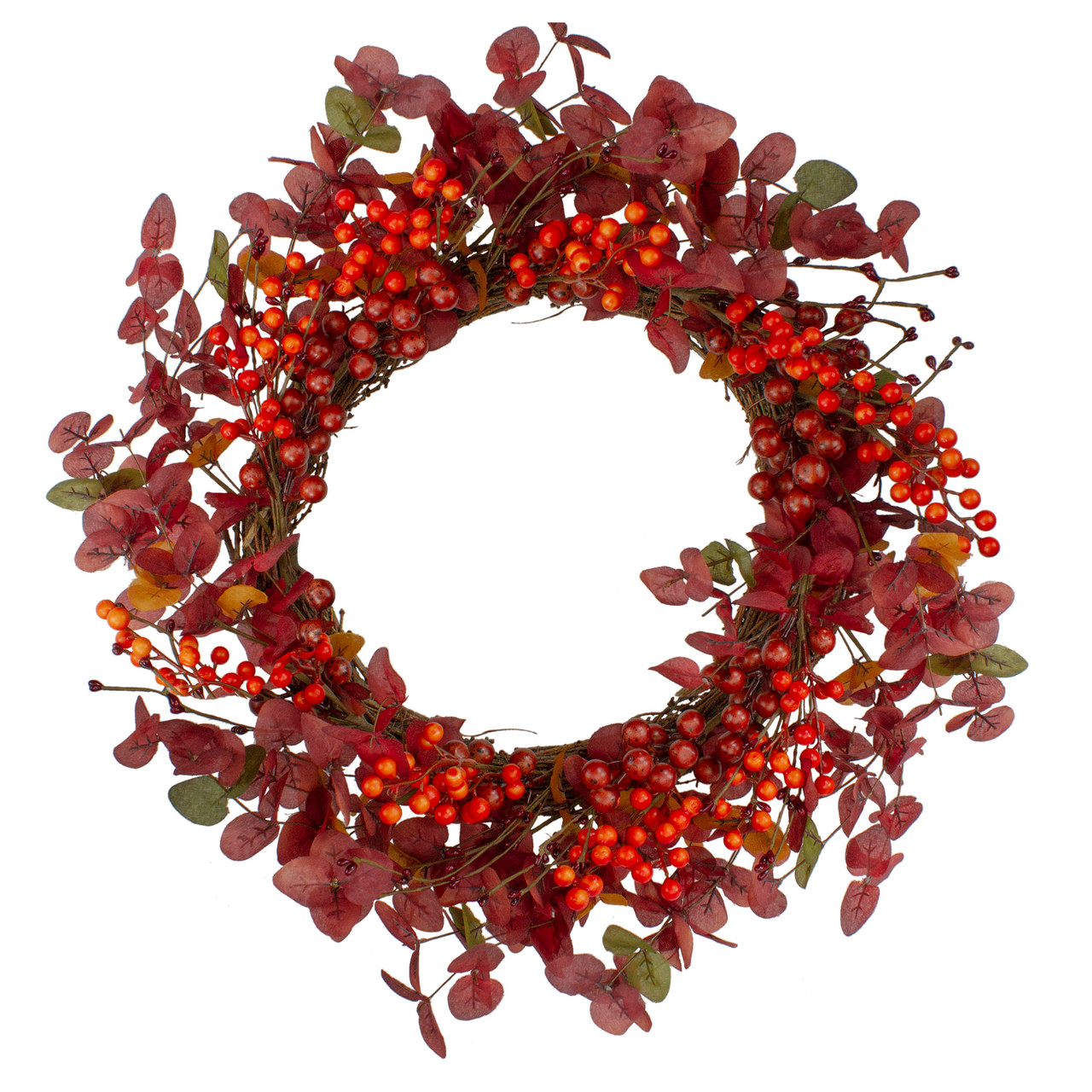 Red Berries Artificial Christmas Wreath - 24-Inch, Unlit