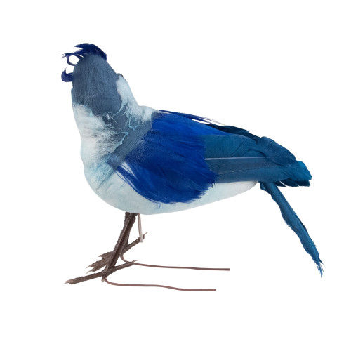 4.5" Blue and White Blue Jay Clip-On Christmas Ornament