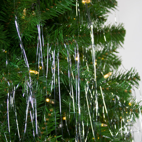 1000ct Silver Tinsel Icicle Strands - 18" Christmas Decorations