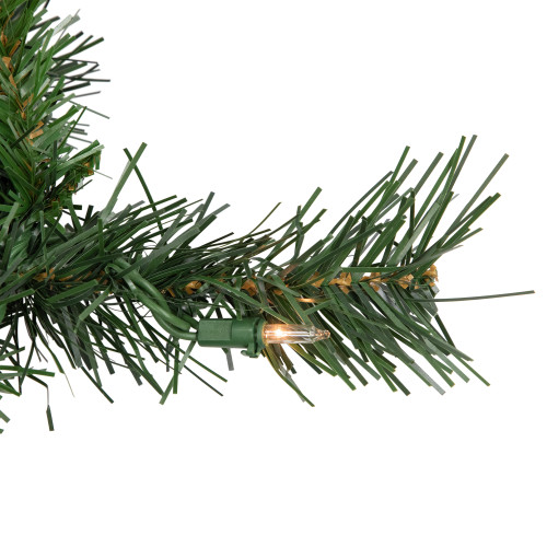 Pre-Lit Battery Operated Norwich Pine Artificial Christmas Entryway Set - 5-Piece - Clear Lights