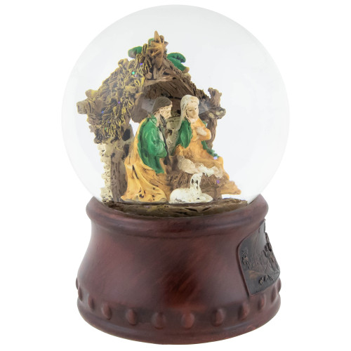 Christmas Nativity Musical Snow Globe - 5.5"