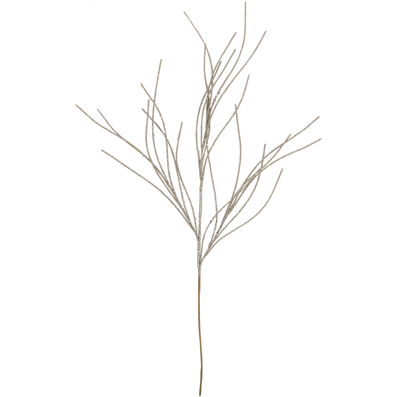36" Champagne Gold Glittered Christmas Twig Spray