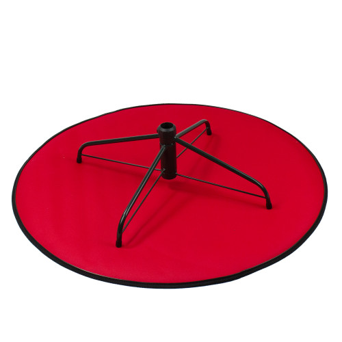 33" Red and Black Medium Premium Christmas Tree Mat