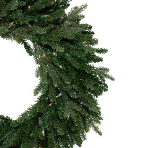 Real Touch? Pre-Lit Grande Spruce Artificial Christmas Wreath - 48" - Clear Lights
