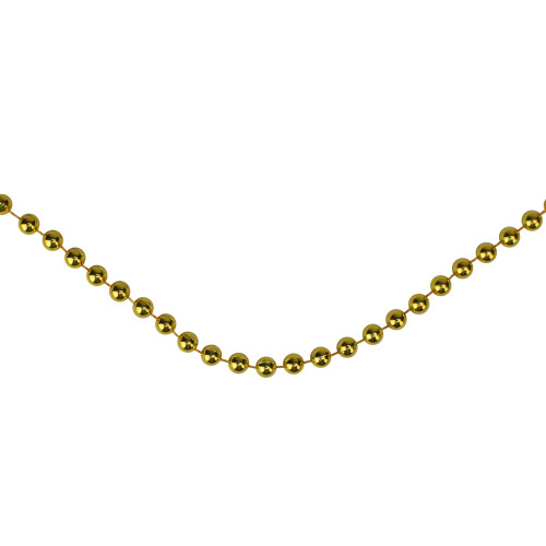 66' Metallic Gold Beaded Christmas Garland - Unlit