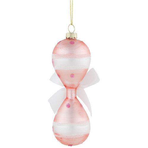 5" Baby Girl's First Christmas 2023 Glass Ornament
