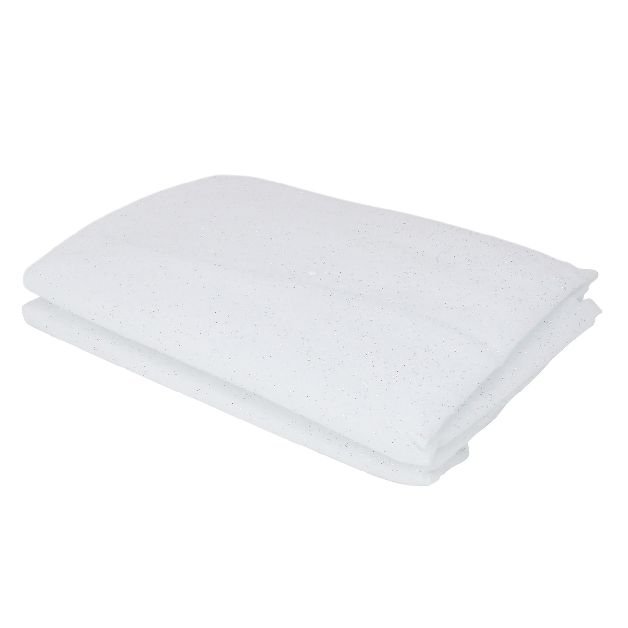 White Glittered Soft Plush Buffalo Artificial Christmas Snow Drape 36" x 60"