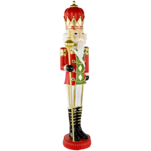 22" Red and Gold Christmas Nutcracker with Scepter