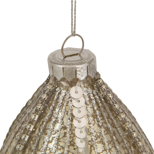 5" Gold Mercury Glass Finial Christmas Ornament