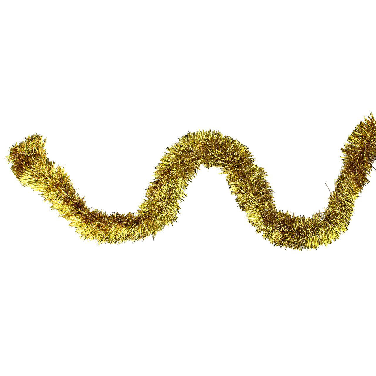 50' x 4" Shiny Gold Traditional Christmas Foil Tinsel Garland - Unlit