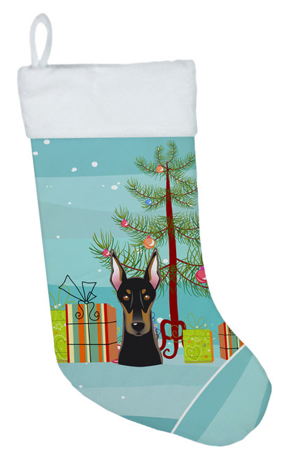 Christmas Tree and Doberman Christmas Stocking BB1617CS