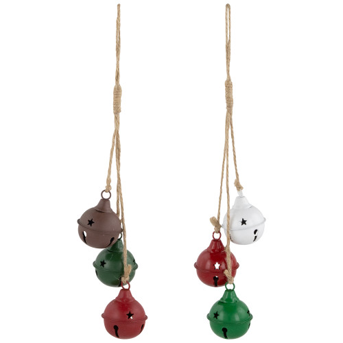 Cascading Christmas Jingle Bell Ornaments - 13.5" - Set of 2