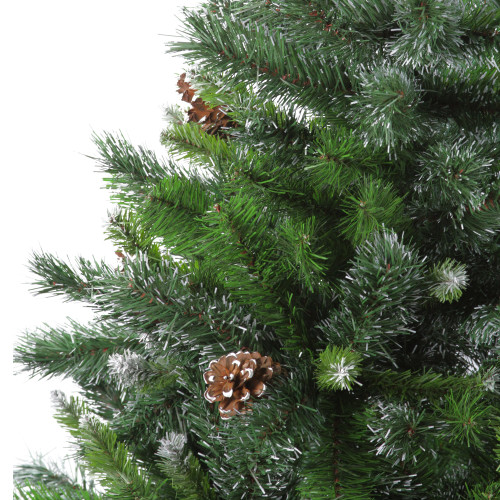 4' Snowy Delta Pine with Pine Cones Full Artificial Christmas Tree - Unlit