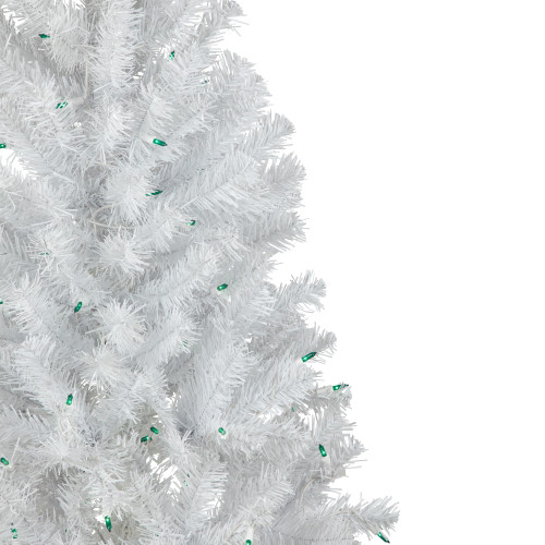 4' Pre-Lit White Artificial Christmas Tree, Green Lights