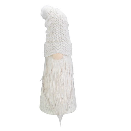 LED Lighted Knitted Gnome Christmas Figure - 20" - White