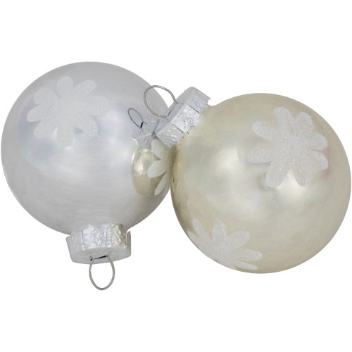 12ct Multi Color Vintage Design Glass Ball Christmas Ornaments 2.25" (55mm)