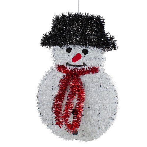 19" Tinsel Snowman Christmas Window Decoration