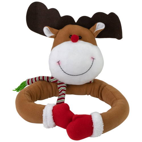 26" Plush Reindeer Christmas Tree Topper, Unlit