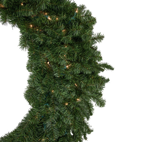 Pre-Lit Canadian Pine Artificial Christmas Wreath - 48" - Clear Lights