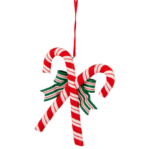 5.25" Red and White Candy Cane Christmas Ornament