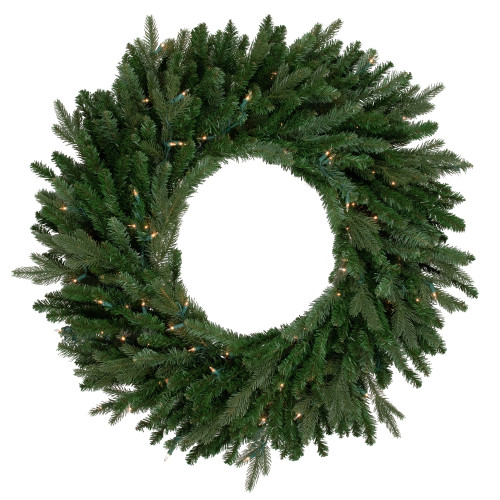 Real Touch? Pre-Lit Grande Spruce Artificial Christmas Wreath - 48" - Clear Lights
