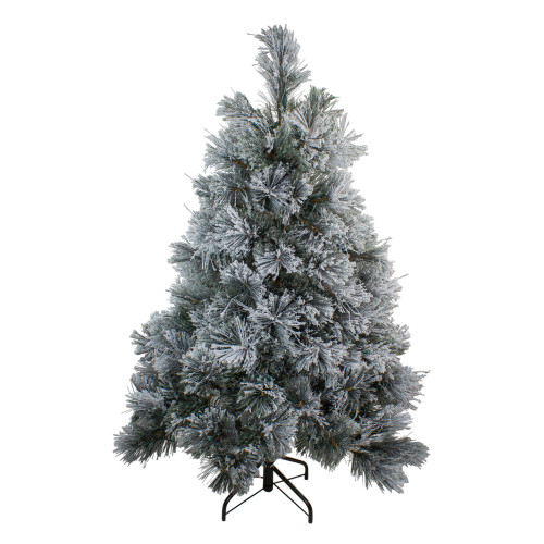 4.5' Flocked Black Spruce Artificial Christmas Tree - Unlit