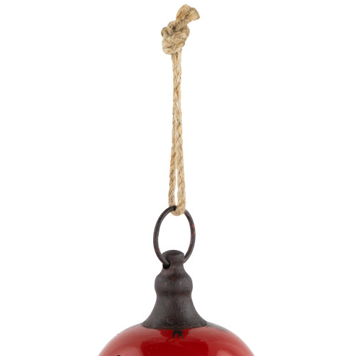 Jingle Bell Hanging Christmas Ornament - 4" - Red