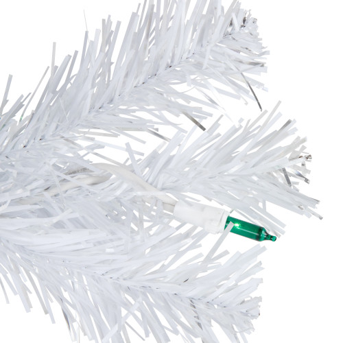 3' Pre-Lit Medium White Pine Artificial Christmas Tree - Green Lights