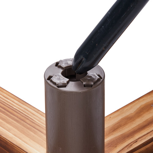 Light Wood Adjustable Artificial Christmas Tree Stand - For Trees up to 7.75ft Tall