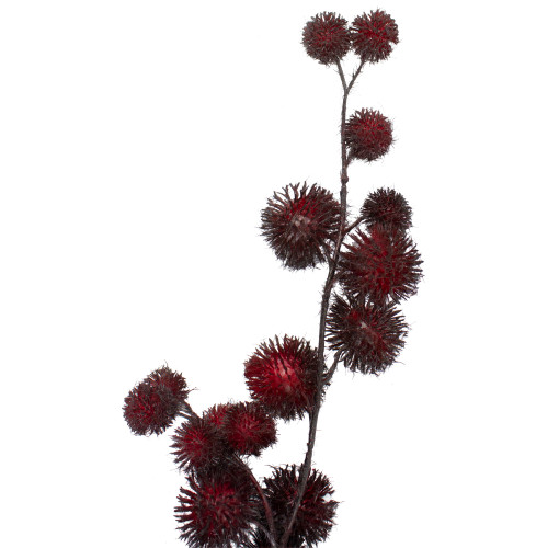 Artificial Weeping Thistle Christmas Spray - 41" - Red