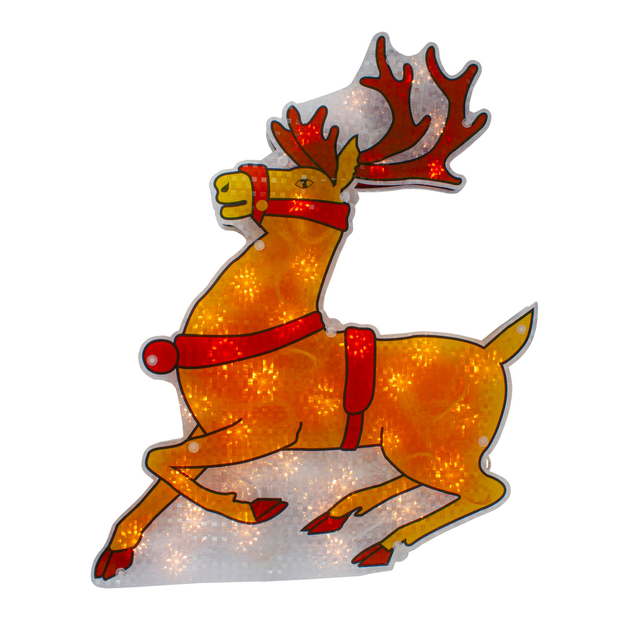 Lighted Reindeer Window Silhouette Christmas Decoration - 18"