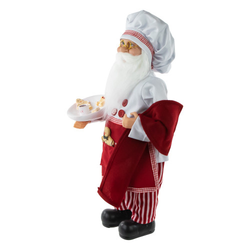 16" Chef Santa with Cookies and Napkin Christmas Figure