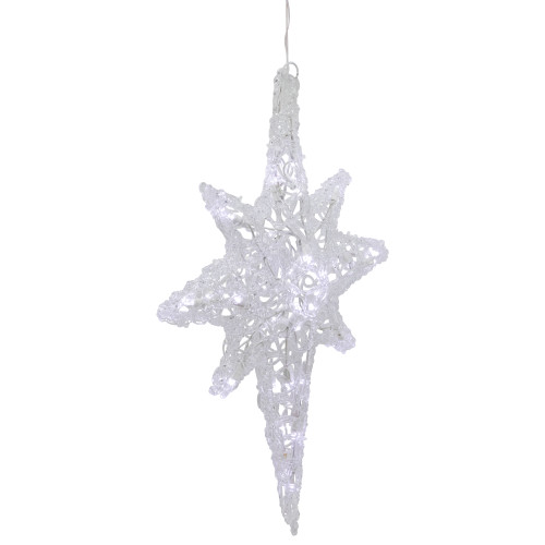 24" Color Changing Blue and White LED Bethlehem Star Hanging Christmas Decoration
