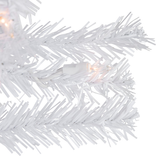 3' Pre-Lit Woodbury White Pine Slim Artificial Christmas Tree, Clear Lights