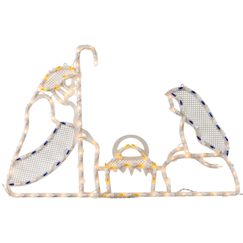 30" Lighted Holy Family Nativity Scene Christmas Window Silhouette