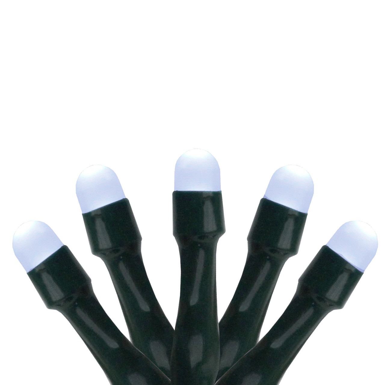 20 Battery Operated White LED Micro Rice Christmas Lights with Timer - Green Wire
