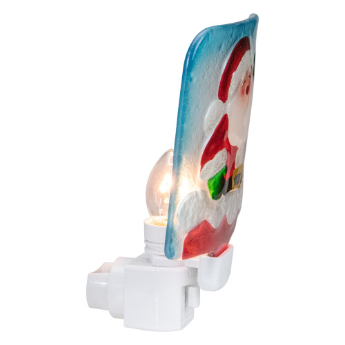 6" Red and White Santa Claus Christmas Night Light