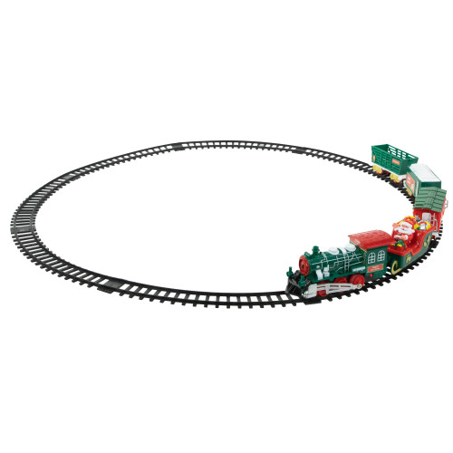 30 Pc Battery Operated Lighted and Animated Classic Christmas Train Set with Music