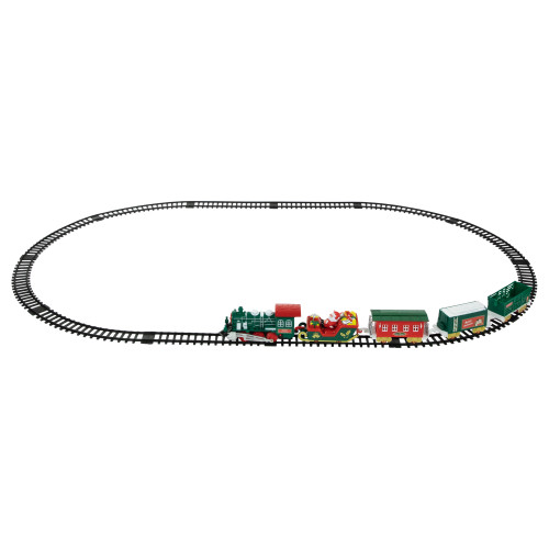 30 Pc Battery Operated Lighted and Animated Classic Christmas Train Set with Music