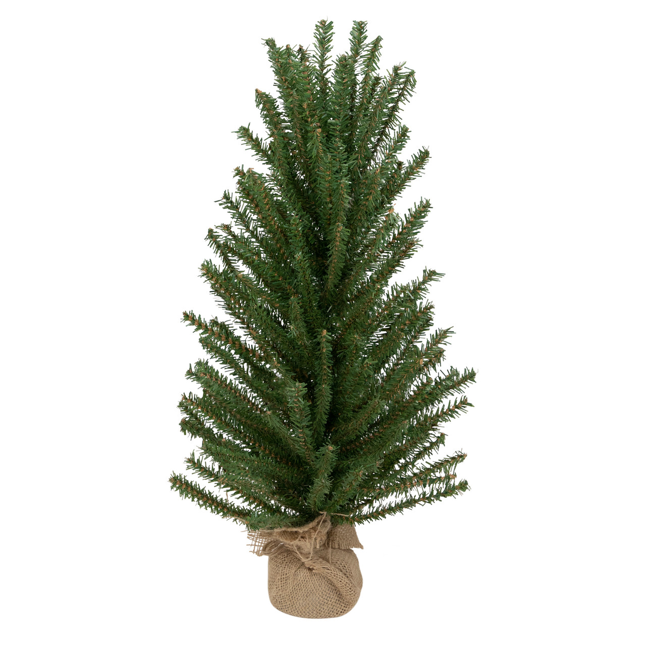 Traditional Scottsdale Mini Pine Artificial Christmas Tree with Burlap - 24" - Unlit