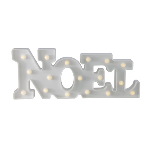 17" White 'NOEL' LED Christmas Marquee Wall Sign