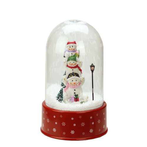 Lighted Musical Snowmen Glittering Christmas Snow Dome - 11.75"