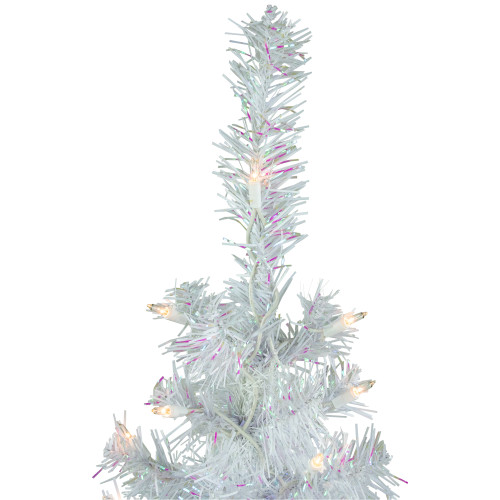 3' Pre-lit Rockport White Pine Artificial Christmas Tree, Clear Lights