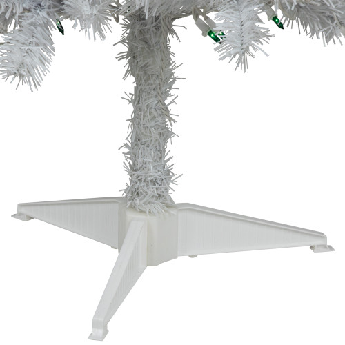 4' Pre-Lit White Artificial Christmas Tree, Green Lights