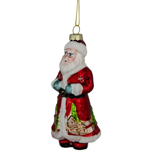 5.5" Classic Saint Nicholas Hanging Glass Christmas Ornament