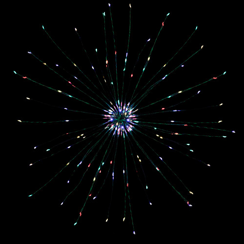 20" LED Lighted Firework Branch Christmas Decoration, Multi-Color Lights